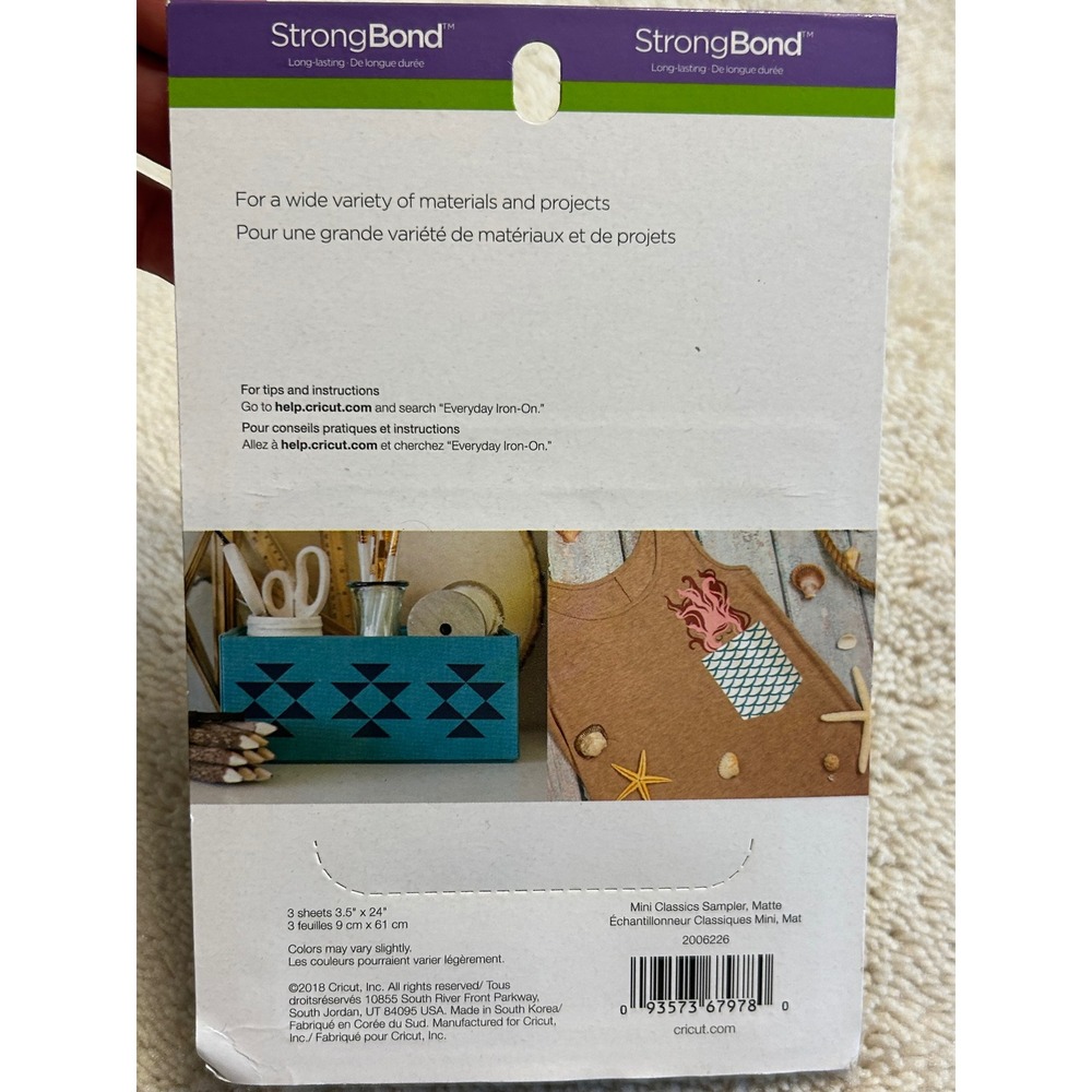 Cricut Everyday Iron-On Mini Classics Sampler Gold Silver Black 3.5x24 2006226 - Picture 4 of 5